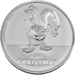 Ag 1 Ounce 2022 Donald Duck Christmas Niue