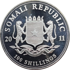 Ag 1 Oz African Wildlife Elephant 2011 2