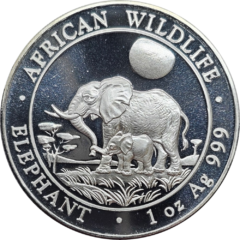 Ag 1 Oz African Wildlife Elephant 2011
