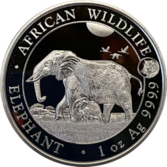Ag 1 Oz African Wildlife Elephant 2022