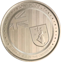 Ag 1 Oz Montserrat Emerald Isle of the Caribbean 2018