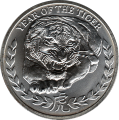 Ag 1 Oz Year of the Tiger 2010 somaliland