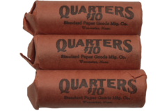 Ag 10 Dollar aan zilveren quarters in wrappers 1