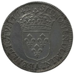 Ag 14 Ecu 1642 A Lodewijk XIII 1 2