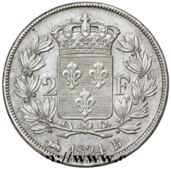 Ag 2 Francs Louis XVIII 2