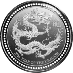 Ag 2 Oz Year of the dragon 20242