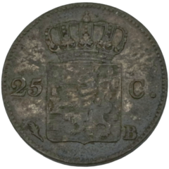 Ag 25 Cents 1825 B Willem I 1
