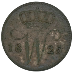 Ag 25 Cents 1825 B Willem I