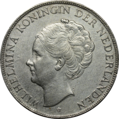 Ag 25 Gulden Wilhelmina 2