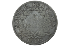 Ag 5 Francs 1812 M Napoleon