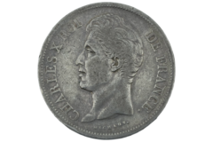 Ag 5 Francs 1829 W Charles X 1