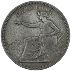 Ag 5 Francs 1874 Zwitserland