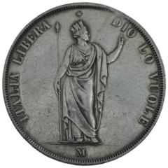 Ag 5 Lire 1848 Lombardije 1
