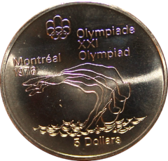 Ag 5 dollars Olympiade Montréal diving
