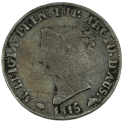 Ag 5 soldi 1815 Hertogdom Parma en Piacenza