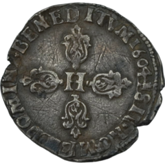 Ag Demi Franc 1604 K Henri IV