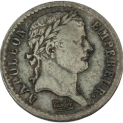 Ag Demi Franc 1808 W Napoleon