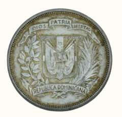 Ag Dominicaanse Republiek Pzso 1955 obv