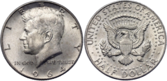 Ag Half Dollar Kennedy 1964 12
