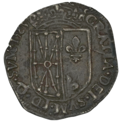 Ag Quart décu 1585 Henri III Navarre 1