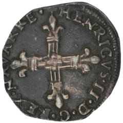 Ag Quart décu 1585 Henri III Navarre