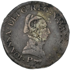 Ag Teston 1566 Johanna van Albret
