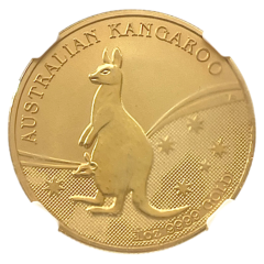 Au 1 Oz Kangaroo MS68 BACK zonder slab