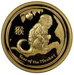 Au 1 4 Oz Year of the monkey 2016