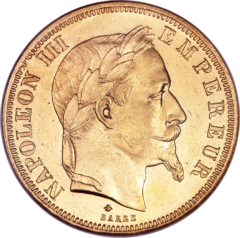 Au 50 Fr Napoleon III gelauwerd 2