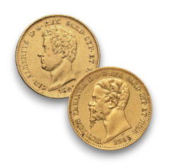 Au Victor Emanuel Carlo Alberto 20 lire 1 1