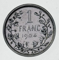 Coin BE 1 F Leopold II rev FR 38