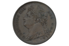 Cu Farthing 1825 George IV