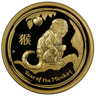 Au 1 4 Oz Year of the monkey 2016